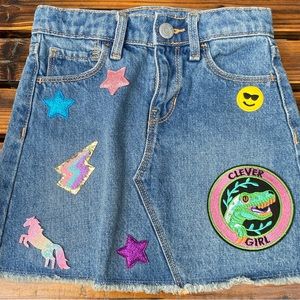 Light color denim skirt. New